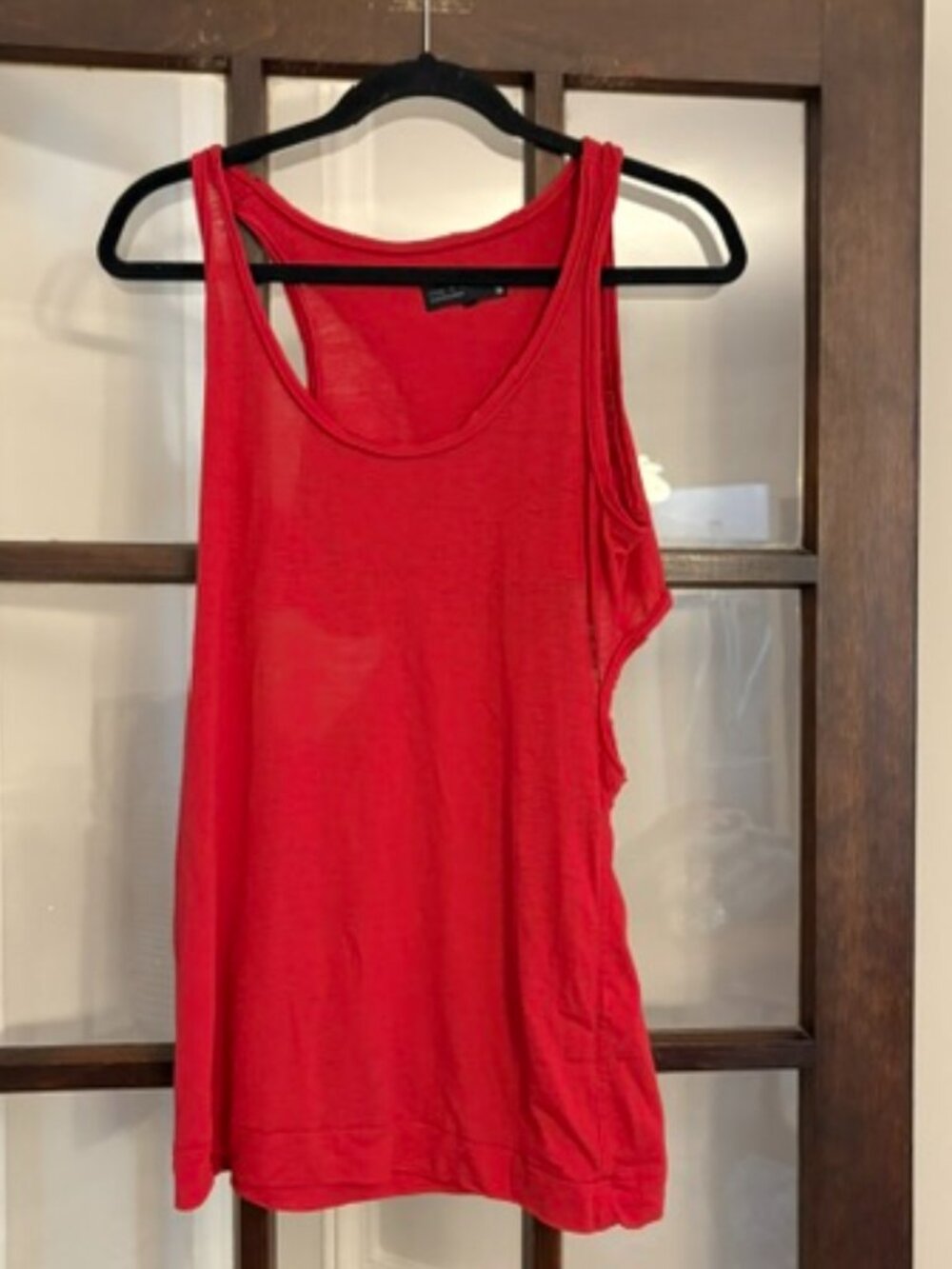 Rag and Bone for Intermix Racer Back Tank in Red, Size Medium